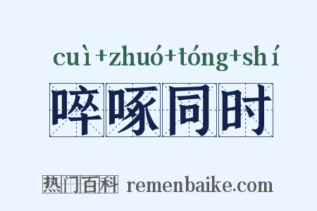 啐啄同时是什么意思的图片